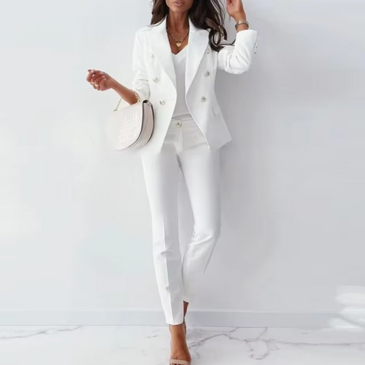 Conjunto Mujer Blazer y Pantalón Slim Ajuste Elegante - Mavetta