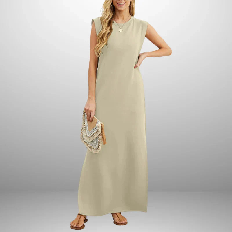 Vestido largo mujer fluido antiarrugas ligero verano viaje