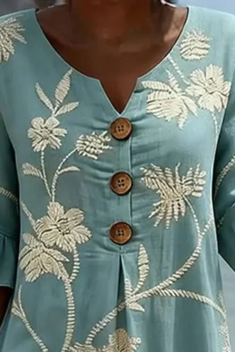 Vestido midi mujer de tela floral elegante