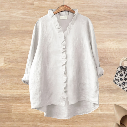 Blusa Mujer Fluida Cuello de Volantes - Mavetta