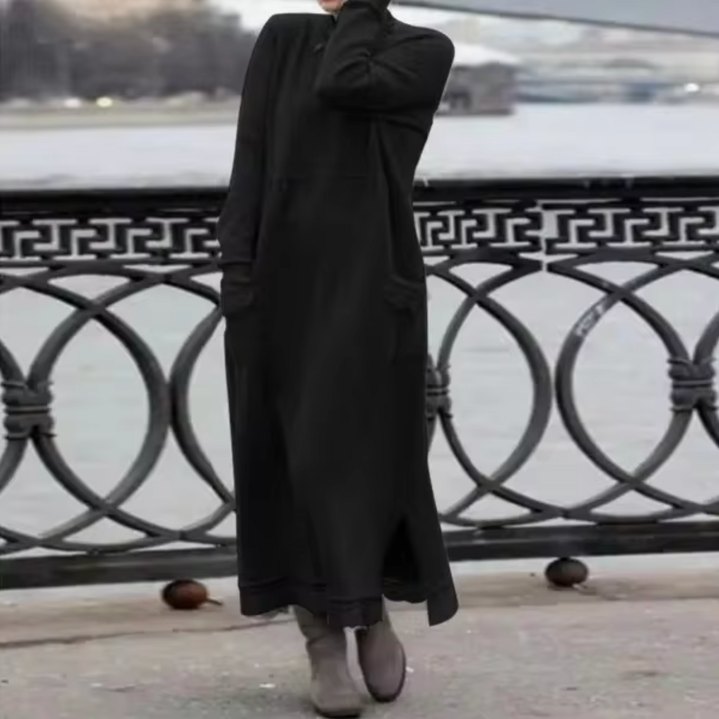Vestido sudadera mujer de terciopelo holgado