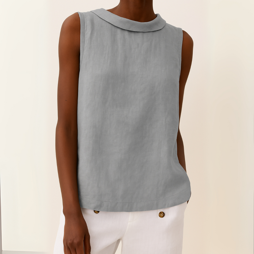 Mujer Sin Mangas Algodón Cuello Redondo Comodo - Mavetta