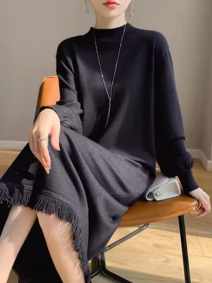Vestido Suéter Mujer de Punto Estilo Casual