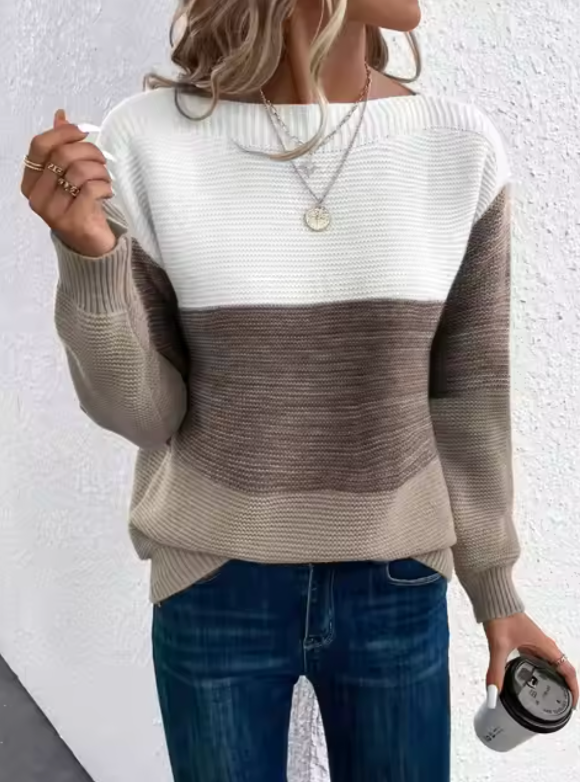 Jersey Mujer de Punto Suave Ajuste Clásico