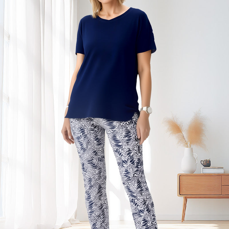 Conjunto mujer algodón pantalón estampado cómodo - Mavetta