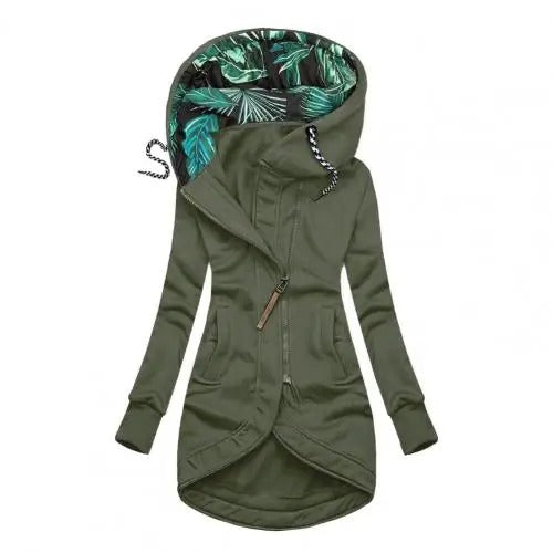 Abrigo Mujer Invierno con Capucha y Acolchado