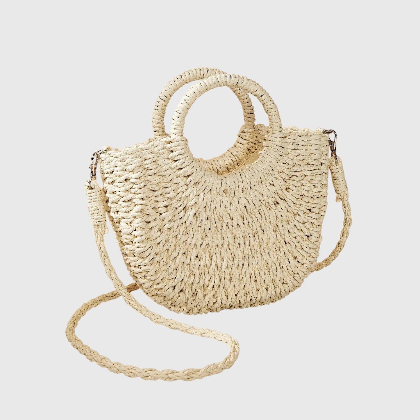 Bolso de mano mujer de material orgánico estilo natural