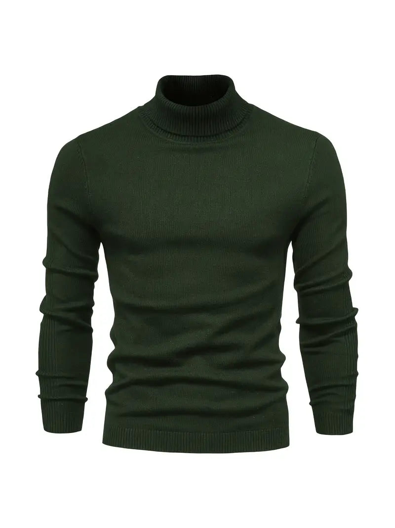 Jersey Hombre Cuello Alto Ajustado de Punto