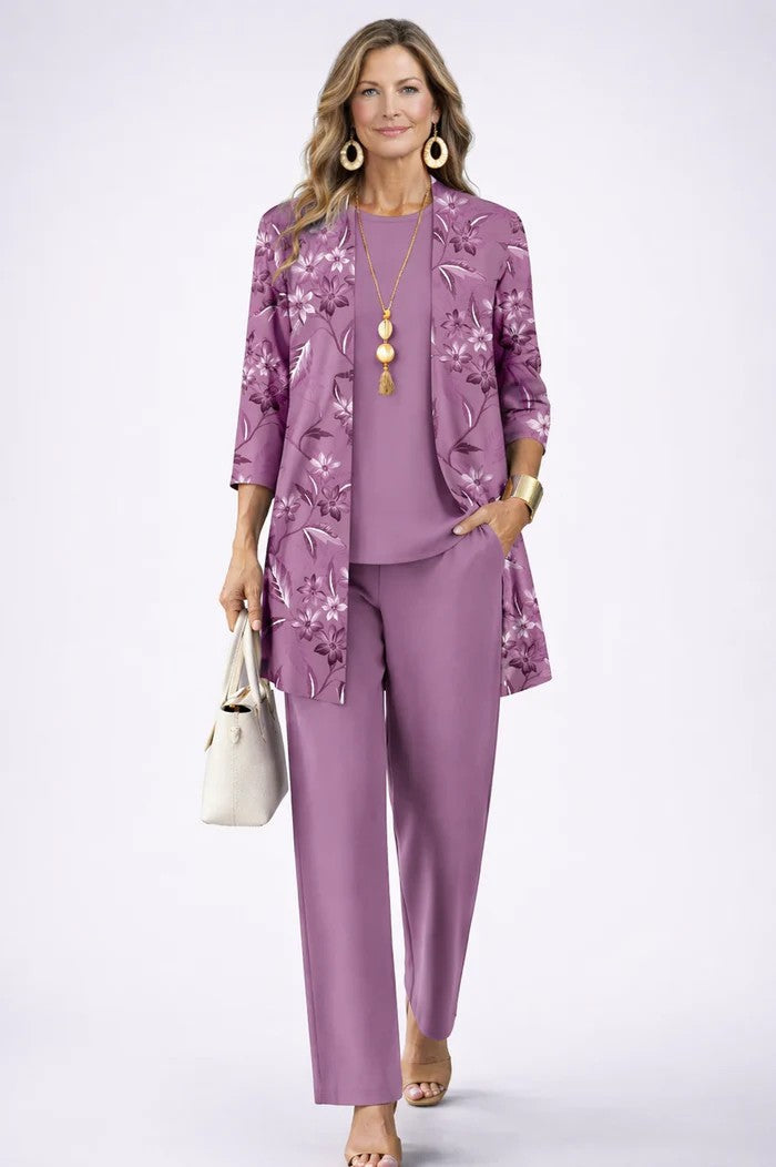 Conjunto Mujer de Tres Piezas Ajuste Clasico