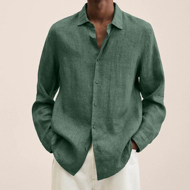 Camisa Hombre Algodón Manga Larga Corte Clásico