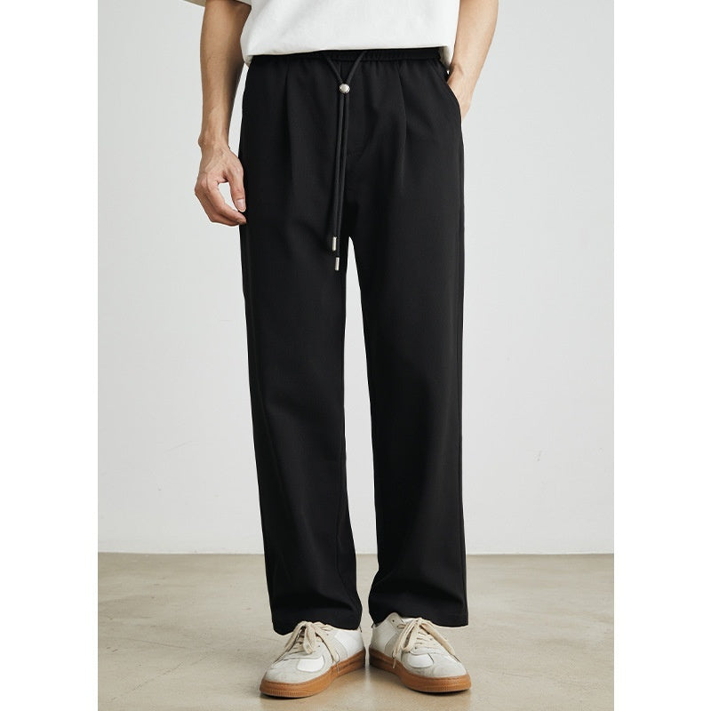 Pantalón recto hombre tejido ligero corte clásico cómodo