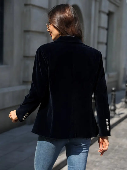 Blazer Mujer de Terciopelo Elegante Corte Clásico