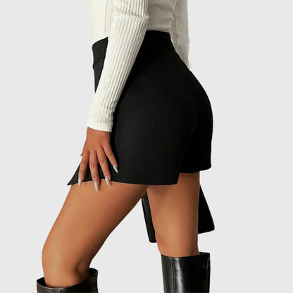 Falda Tubo Mujer Talle Alto Abertura Frontal