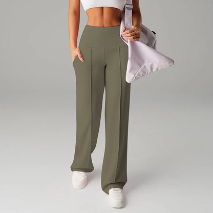 Pantalón recto Mujer de corte amplio