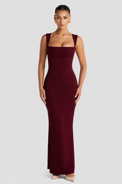 Vestido largo Mujer Moldeador Escote cuadrado - Mavetta