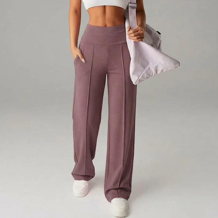 Pantalón recto Mujer de corte amplio