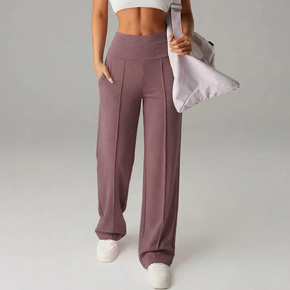 Pantalón recto Mujer de corte amplio