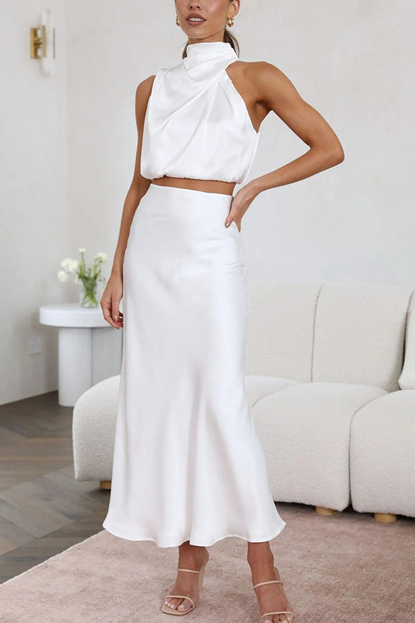 Conjunto Mujer Falda Larga Moderno Ajuste Comodo