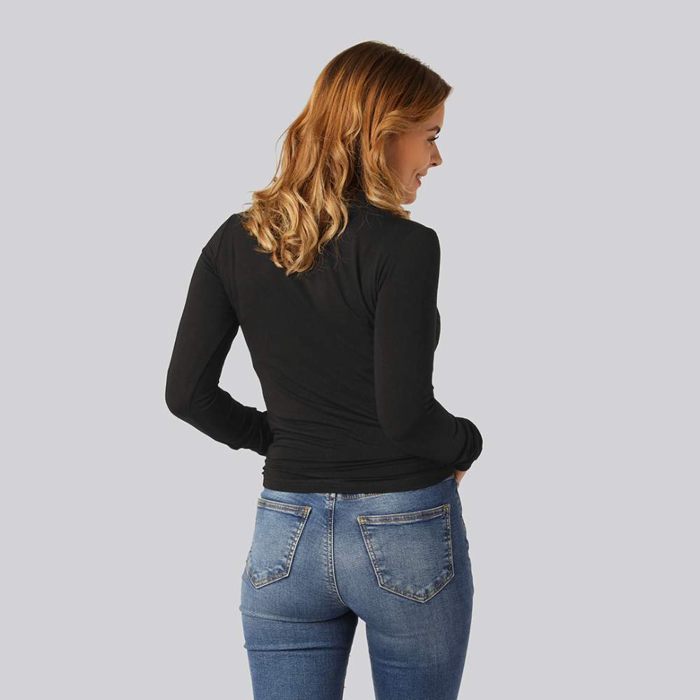 Suéter Mujer Cuello Alto Ajustado Diseño Elegante