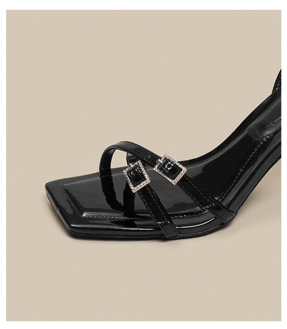 Zapatos Mujer Tacón Alto Correa al Tobillo Tacón Grueso