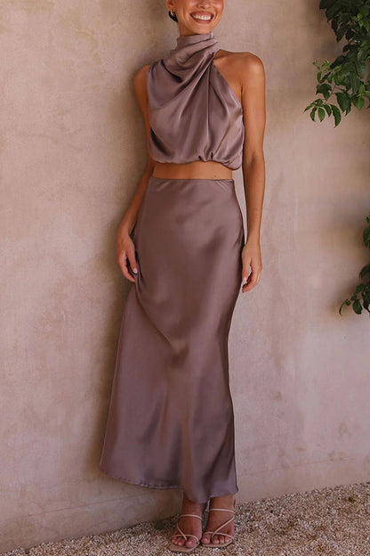 Conjunto Mujer Falda Larga Moderno Ajuste Comodo