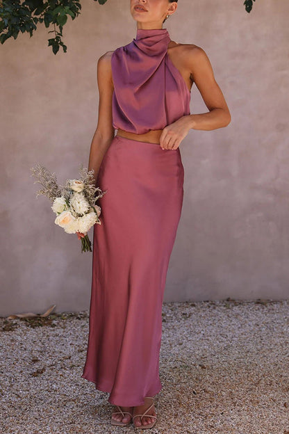 Conjunto Mujer Falda Larga Moderno Ajuste Comodo