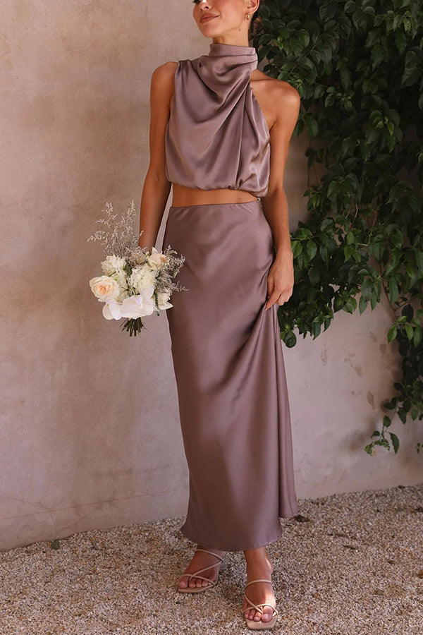 Conjunto Mujer Falda Larga Moderno Ajuste Comodo