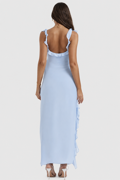 Vestido Largo Mujer Elegante Corte Fluido