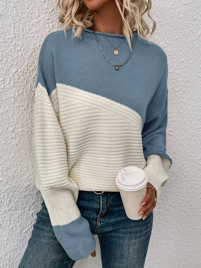 Jersey Mujer de Punto Suave Diseño Bloques - Mavetta