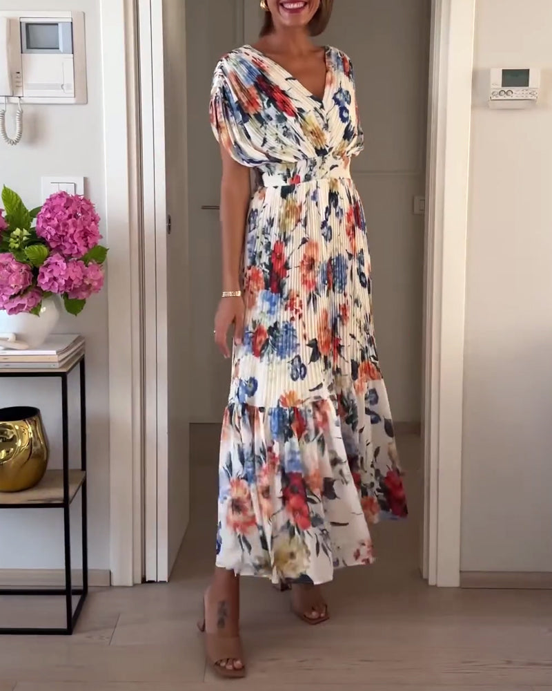 Vestido Mujer Floral Elegante Ajuste Clásico