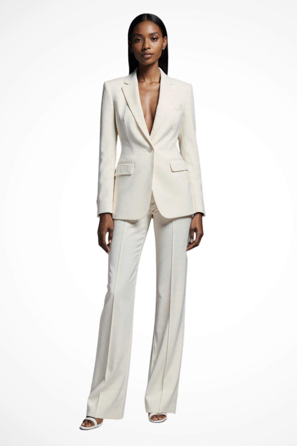 Conjunto Mujer Blazer Estructurado y Pantalones Pierna Ancha - Mavetta