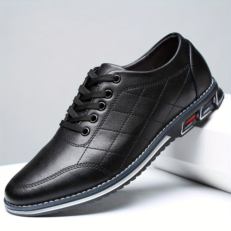 Zapatos Vestir Hombre Piel Sintetica Cordones Suela Goma