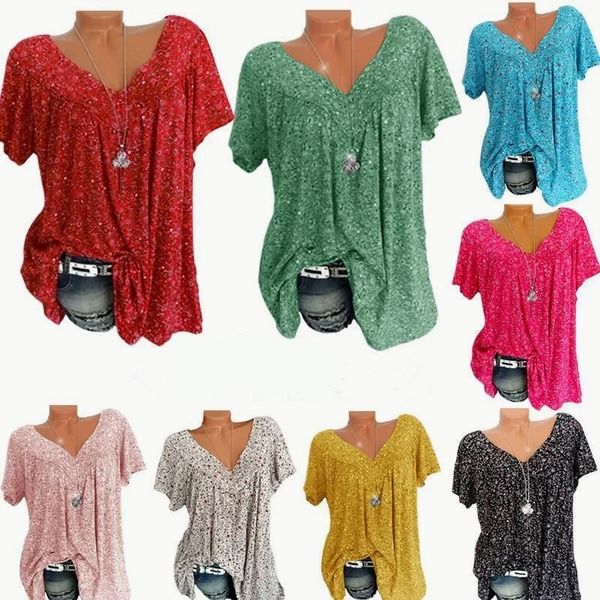 Blusa Mujer Estampada Escote en V