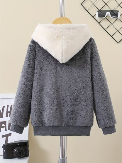 Chaqueta Forro Polar Niño con Capucha y Cremallera