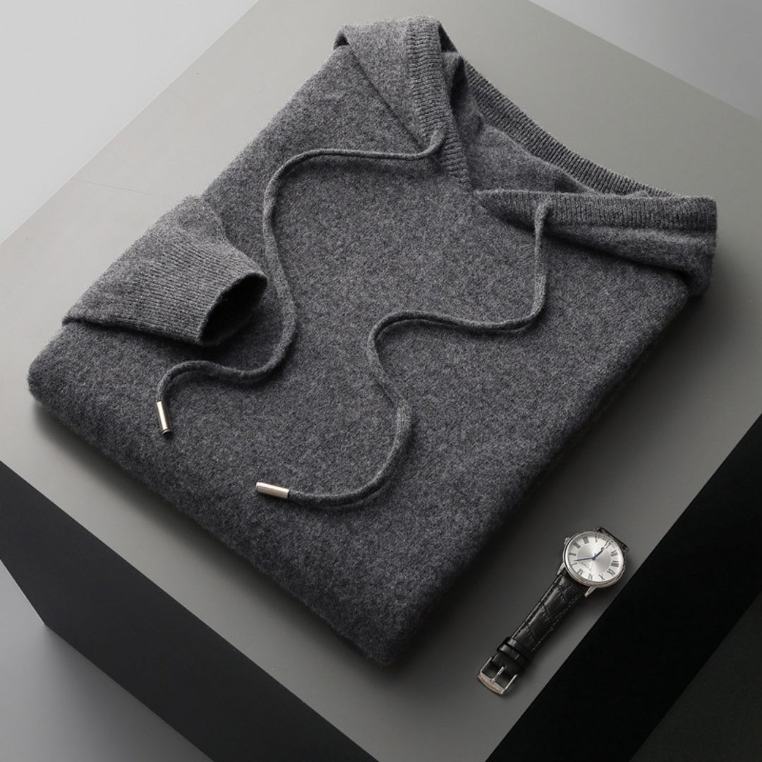 Jersey Hombre de Cachemir con Capucha Primavera