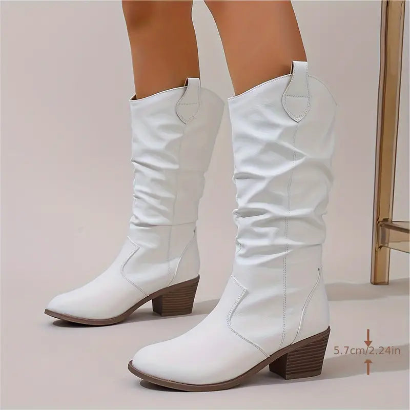 Botas Mujer de Cuero Sintético Elegantes