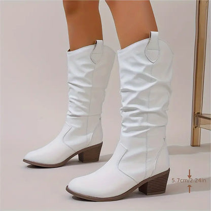 Botas Mujer de Cuero Sintético Elegantes