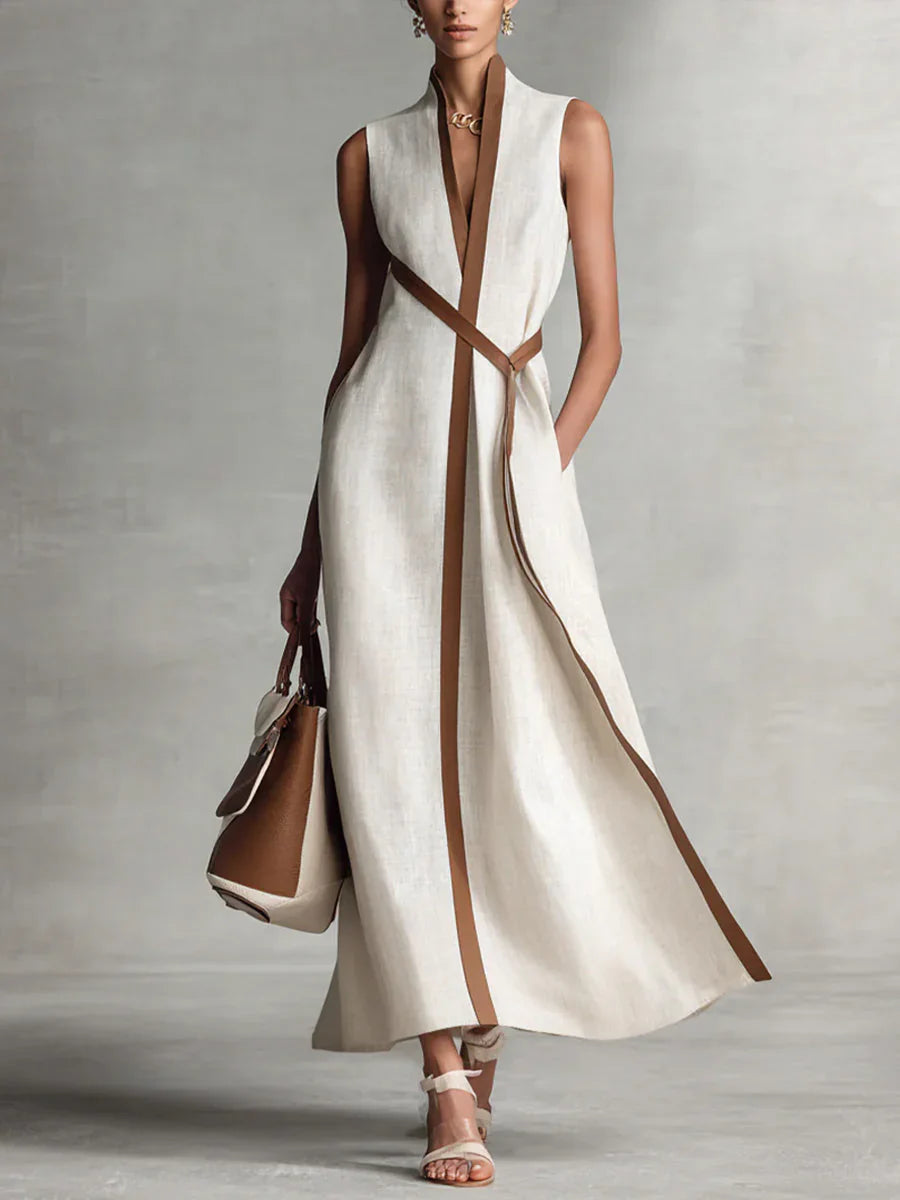 Vestido largo mujer cruzado ajustado - Mavetta