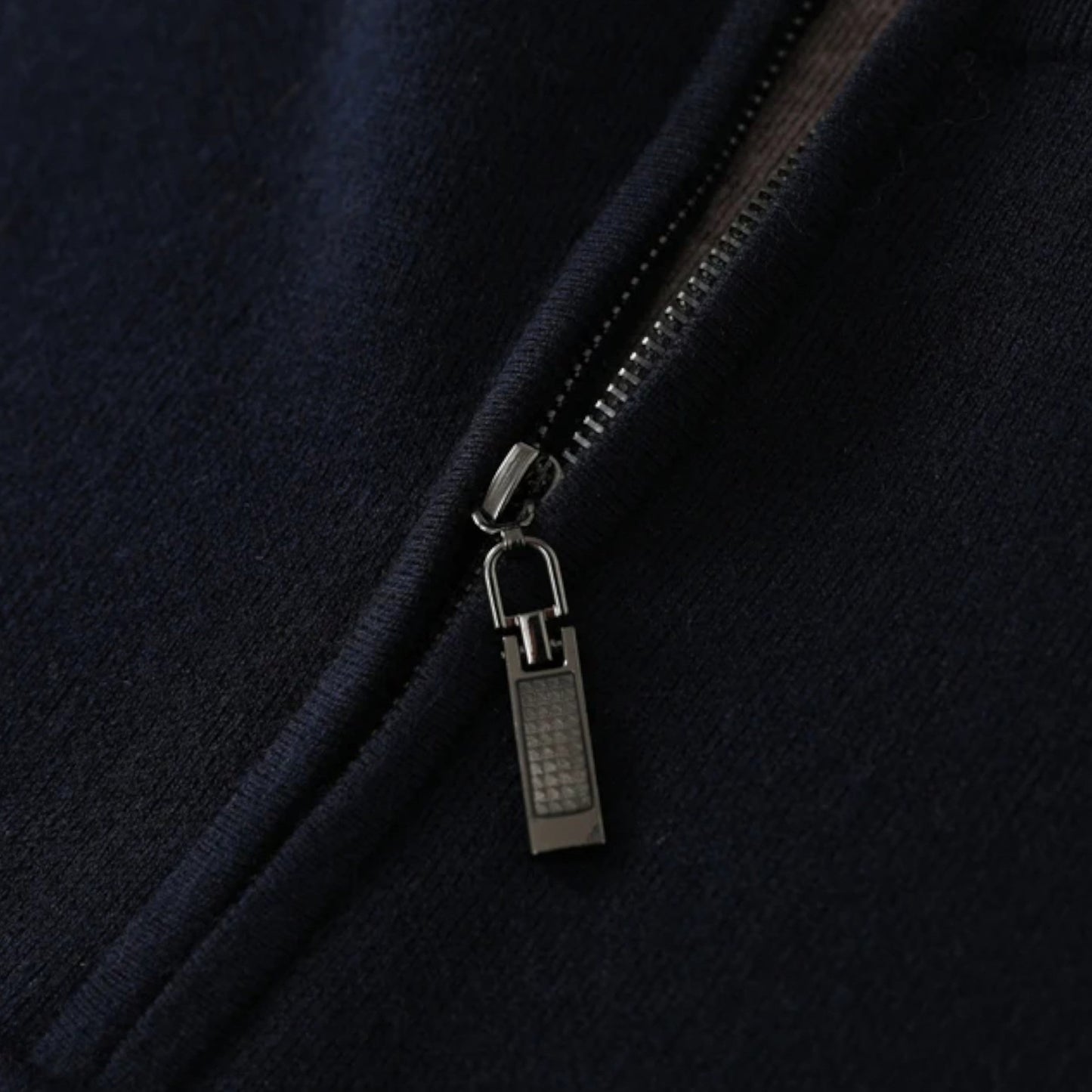 Suéter Hombre Lana Merino Media Cremallera Cuello Semi Alto