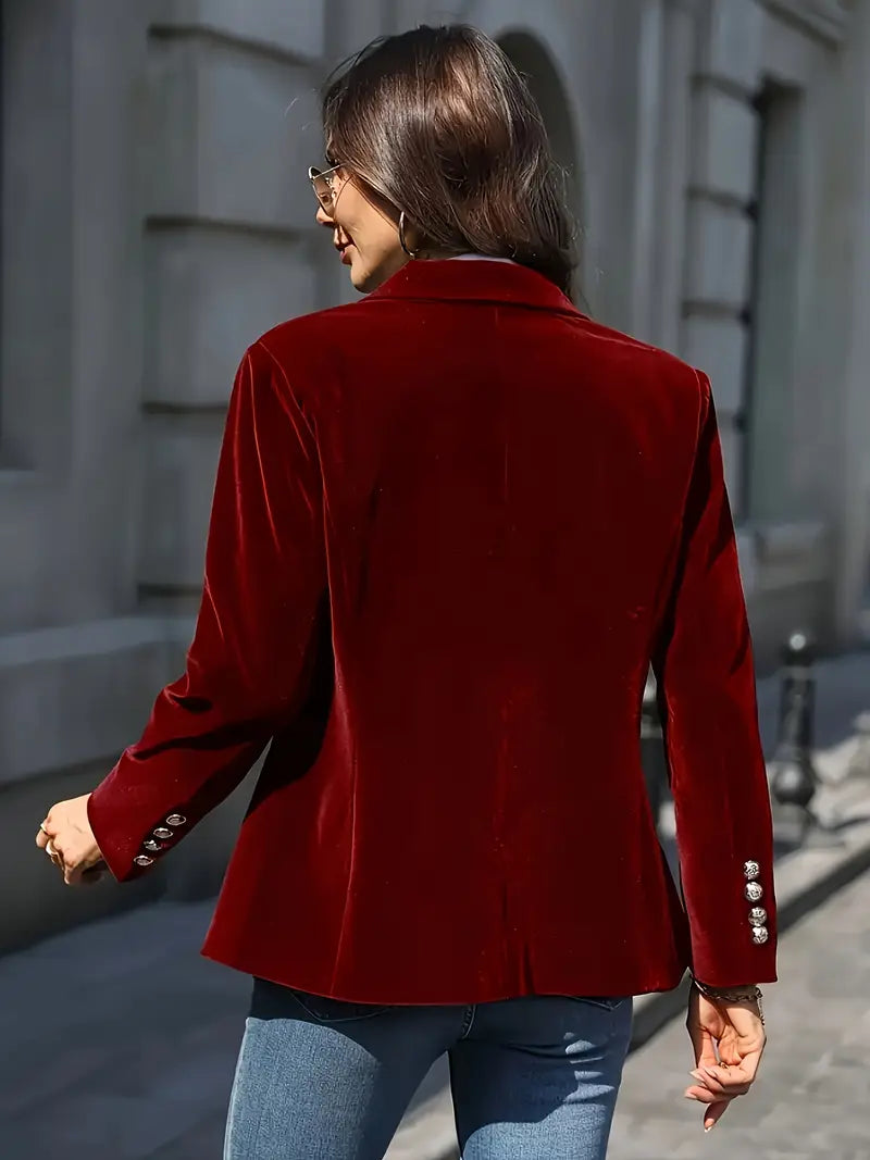 Blazer Mujer de Terciopelo Corte Elegante