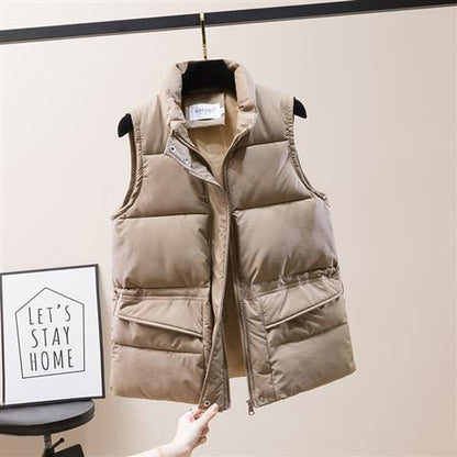 Chaleco mujer sin mangas con cremallera y bolsillos invierno