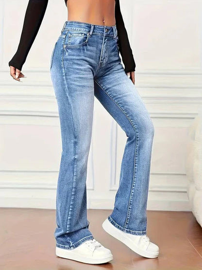 Jeans Mujer Acampanados Elásticos Estilo Vintage - Mavetta