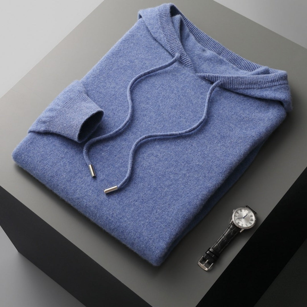 Jersey Hombre de Cachemir con Capucha Primavera