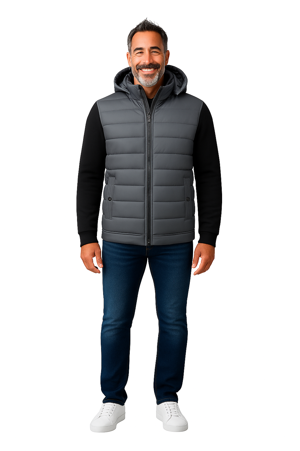 Chaqueta Híbrida Hombre Resistente y Ligera