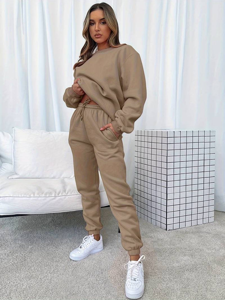 Conjunto Chándal Mujer Algodón Estilo Relajado Dos Piezas