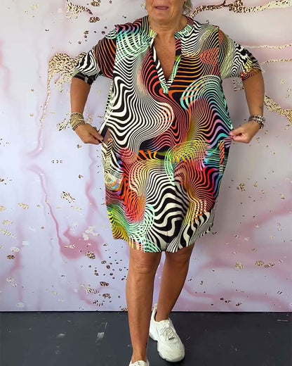 Vestido mujer ligero de tela fluida escote en v verano - Mavetta