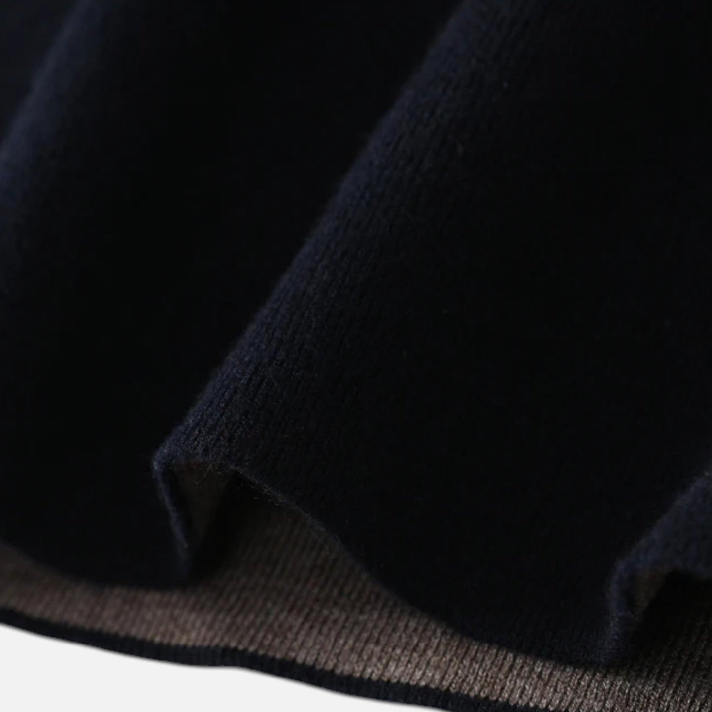 Suéter Hombre Lana Merino Media Cremallera Cuello Semi Alto