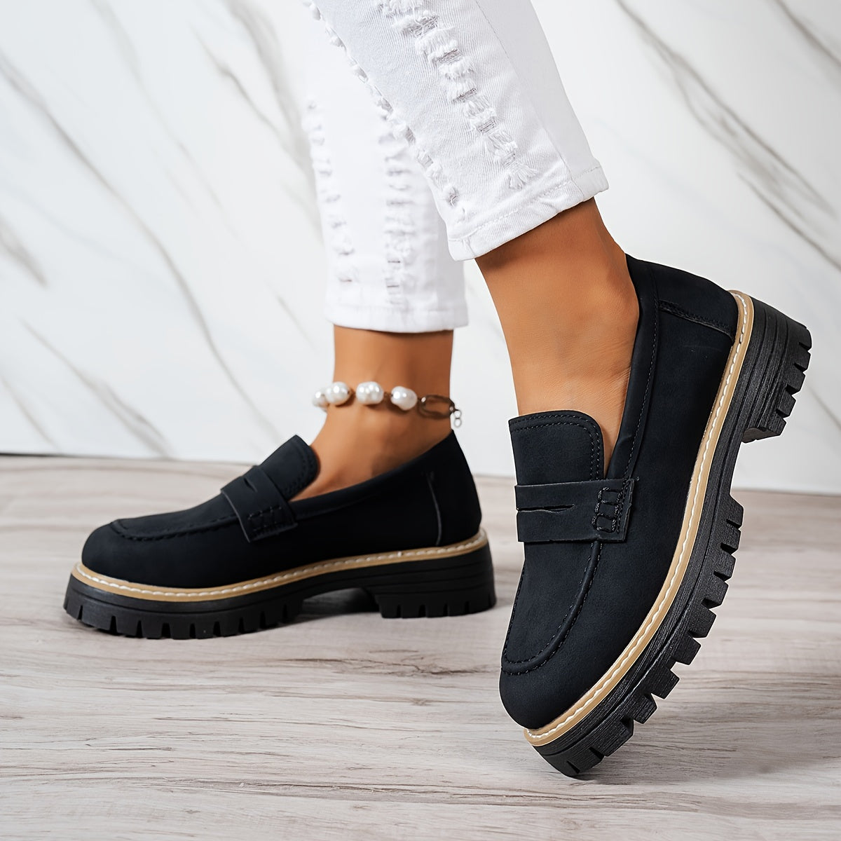 Mocasines Mujer Diseño Retro Suela Gruesa Comodos - Mavetta