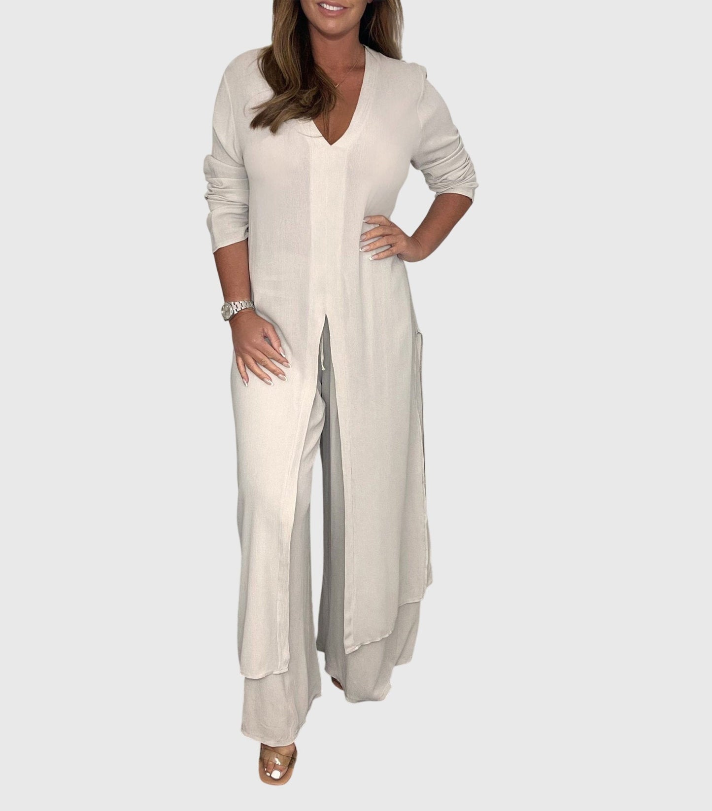 Conjunto Dos Piezas Mujer Estilo Elegante