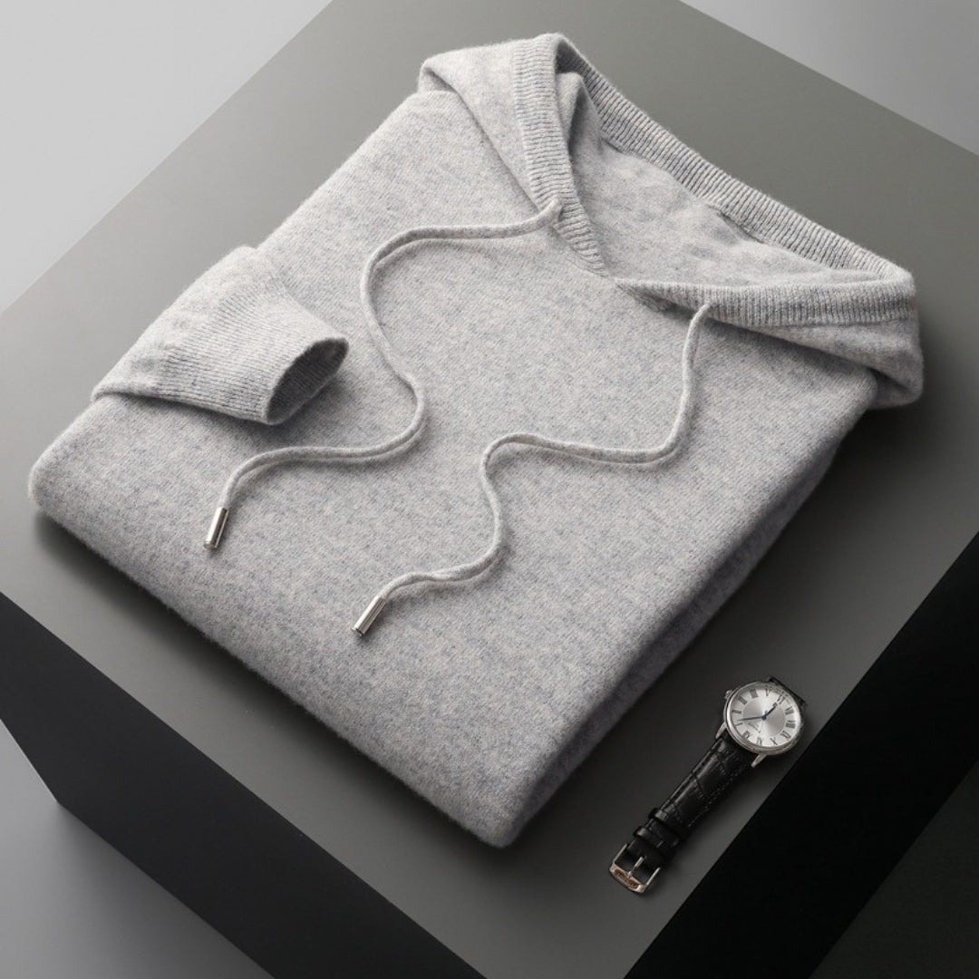 Jersey Hombre de Cachemir con Capucha Primavera